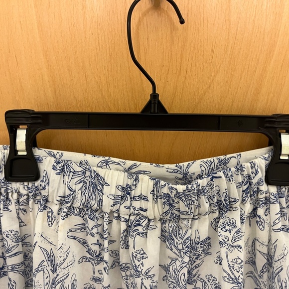 Hudson North White Blue Floral Print Tiered Volume Maxi Skirt Size S - Picture 7 of 7